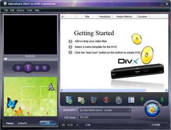 Joboshare DivX to DVD Converter screenshot 2