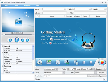 Joboshare DVD Audio Ripper screenshot 2