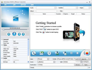 Joboshare DVD to iPhone Converter screenshot 3
