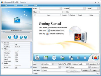Joboshare DVD to MP4 Converter screenshot 3