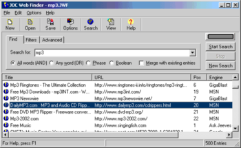 JOC Web Finder screenshot 2