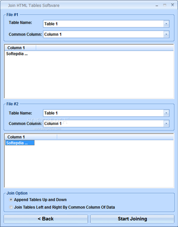 Join HTML Tables Software screenshot 2