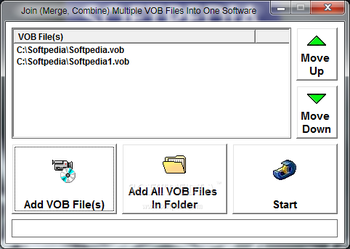 Join (Merge, Combine) Multiple VOB Files Into One Software screenshot
