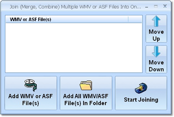 Join (Merge, Combine) Multiple WMV or ASF Files Into One Software screenshot