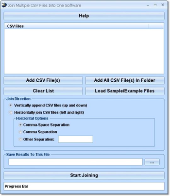 Join Multiple CSV Files Into One Software screenshot