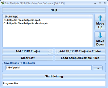 Join Multiple EPUB Files Into One Software screenshot