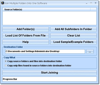 Join Multiple Folders Into One Software screenshot