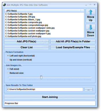 Join Multiple JPG Files Into One Software screenshot