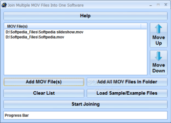 Join Multiple MOV Files Into One Software screenshot