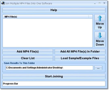 Join Multiple MP4 Files Into One Software screenshot