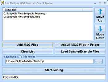 Join Multiple MSG Files Into One Software screenshot