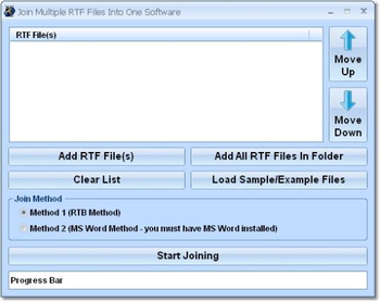 Join Multiple RTF Files Into One Software screenshot