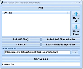 Join Multiple SWF Files Into One Software screenshot