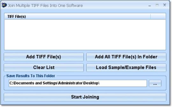 Join Multiple TIFF Files Into One Software screenshot