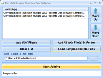Join Multiple WAV Files Into One Software screenshot 2