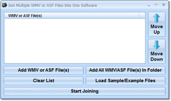 Join Multiple WMV or ASF Files Into One Software screenshot