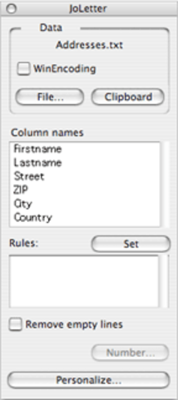 JoLetter for QuarkXPress screenshot