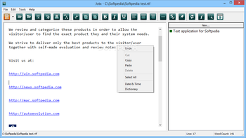 Jotx screenshot