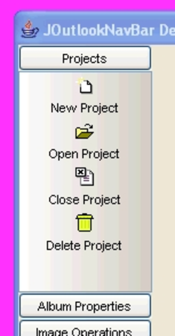 JOutlookNavBar screenshot