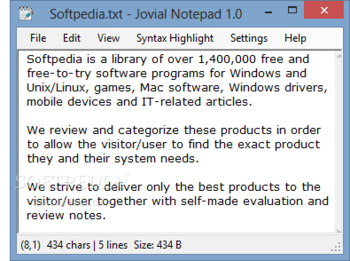 Jovial Notepad screenshot