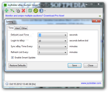 JoyBidder eBay Auction Sniper Free screenshot 2