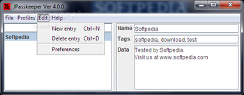 JPasskeeper screenshot 3