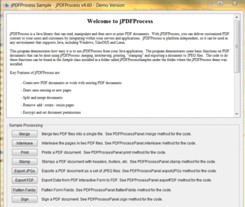 jPDFProcess  screenshot