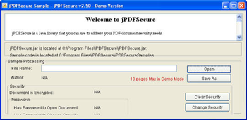 jPDFSecure  screenshot