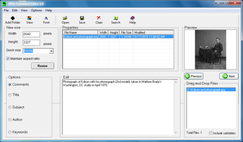 JPEG Comment Editor screenshot