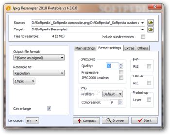 JPEG Resampler Portable screenshot 2
