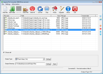 Jpeg to Flv Converter 3000 screenshot