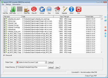 Jpeg to Pdf Converter 3000 screenshot