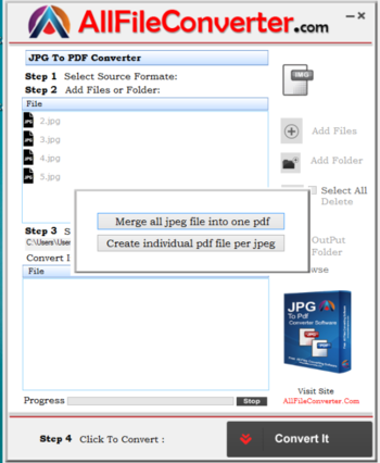 JPEG to PDF Converter screenshot