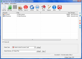 Jpeg Wmf Ppt Doc to Pdf Converter 3000 screenshot