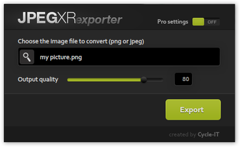 JPEG XR Exporter screenshot