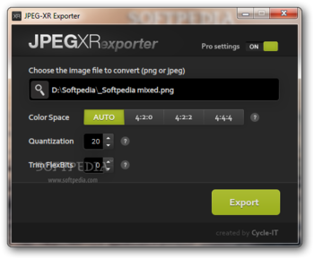 JPEG XR Exporter screenshot 2