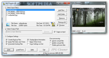 JPG Cleaner screenshot