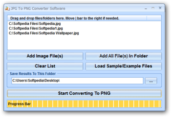 JPG To PNG Converter Software screenshot