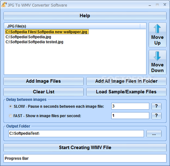 JPG To WMV Converter Software screenshot