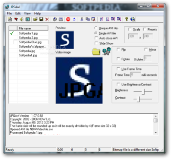 JPGAvi screenshot