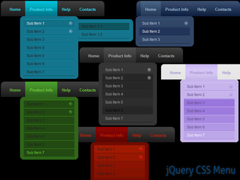 jQuery CSS Menu Style 06 screenshot