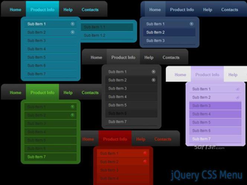 jQuery CSS Menu Style 06 screenshot 2