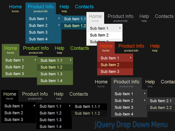 jQuery Drop Down Menu Style 2 screenshot