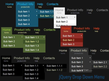 jQuery Drop Down Menu Style 2 screenshot 2