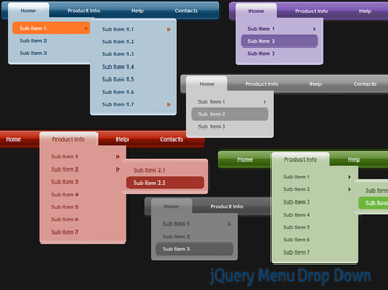 jQuery Menu Drop Down Style 04 screenshot