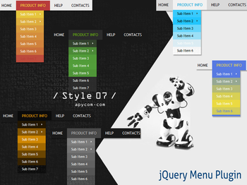 jQuery Menu Plugin Style 07 screenshot