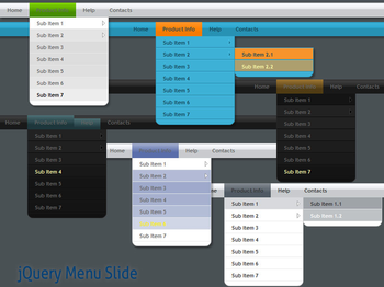 jQuery Menu Slide Style 09 screenshot 2