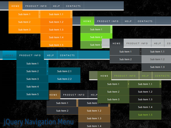 jQuery Navigation Menu Style 10 screenshot