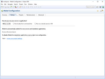 JRebel screenshot 2
