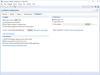 JRebel screenshot 5